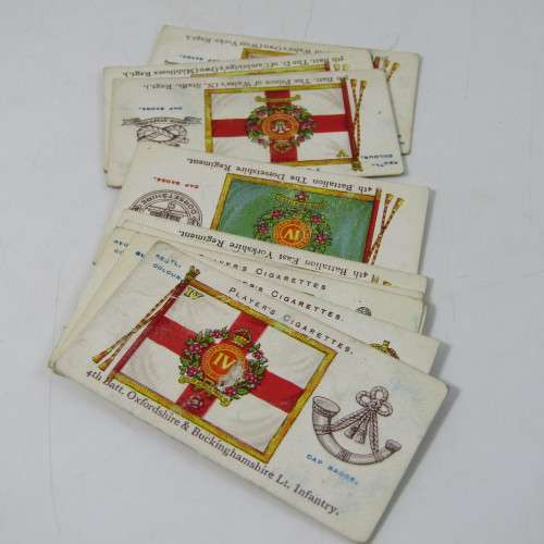 1924 John Players cigarette cards - Banners and Cap badges - full set of 50