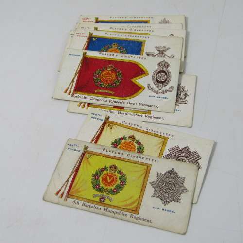 1924 John Players cigarette cards - Banners and Cap badges - full set of 50
