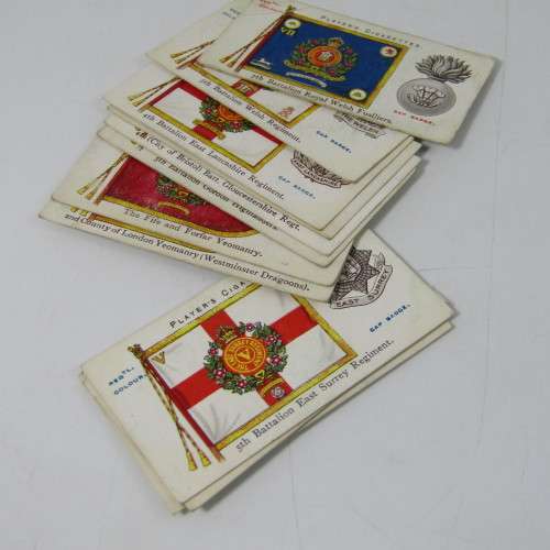 1924 John Players cigarette cards - Banners and Cap badges - full set of 50