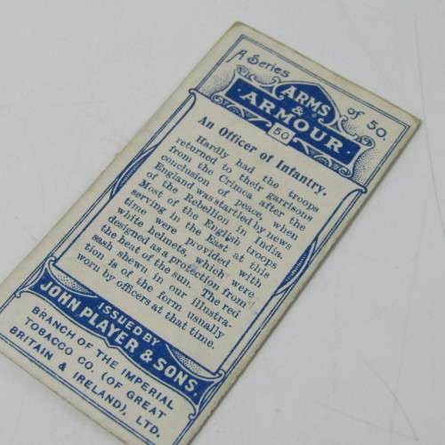 1909 John Players and Sons cigarette cards - Arms and Armour - No. 1 to 50