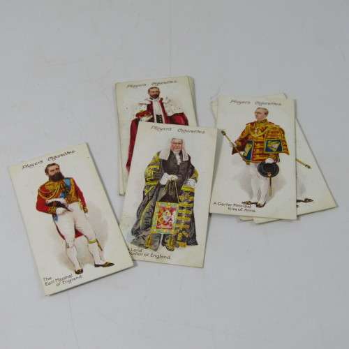 1911 John Players and Sons cigarette cards - Ceremonial and Court - No. 1 to 25