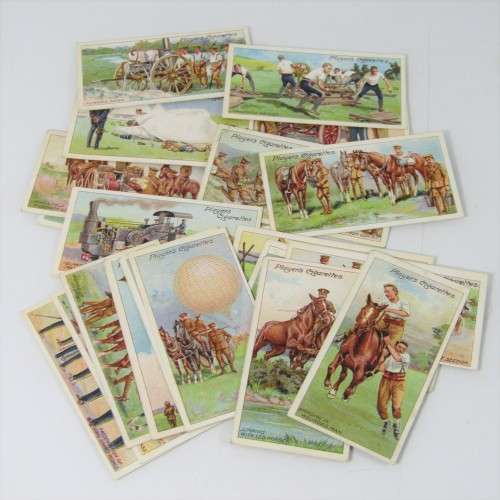 1910 John Players and Sons cigarette cards - Army Life - No. 1 to 25