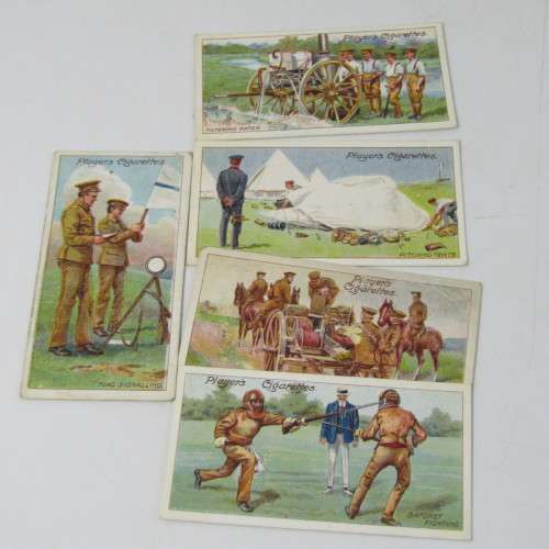 1910 John Players and Sons cigarette cards - Army Life - No. 1 to 25