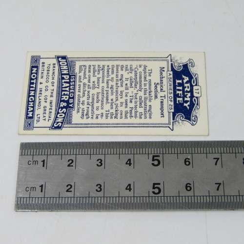 1910 John Players and Sons cigarette cards - Army Life - No. 1 to 25