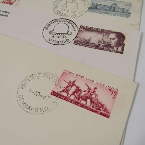 Lot of 10 India Postal and First Day Covers  from the 1960`s