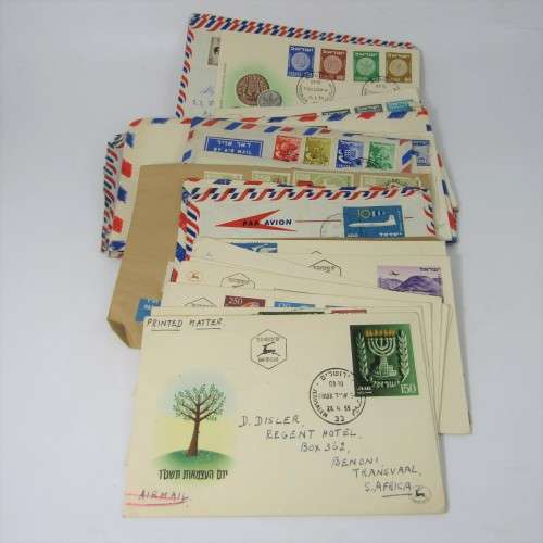 Lot of 32 Israel Postal and First Day Covers dated between 1950 and 1962