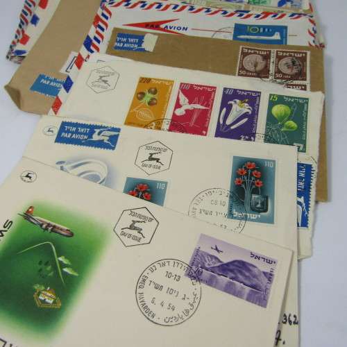 Lot of 32 Israel Postal and First Day Covers dated between 1950 and 1962