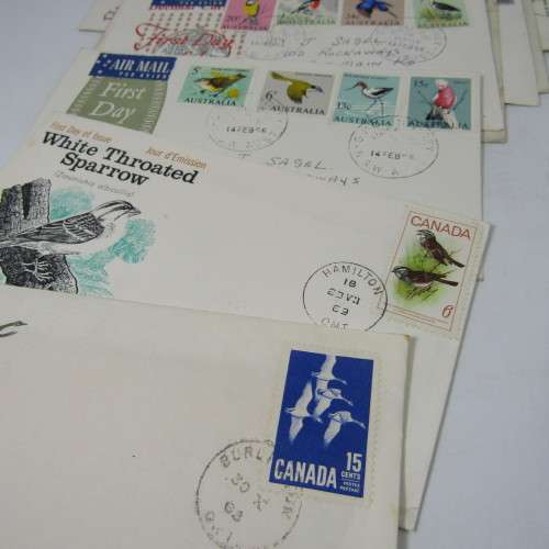 Lot of 15 First Day Covers with birds - excellent lot