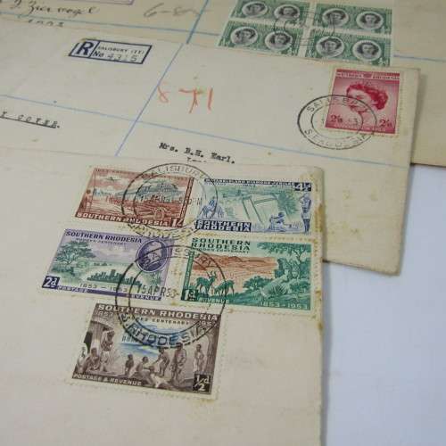 Lot of 14 Southern Rhodesia and Nyasaland Postal /  First Day Covers