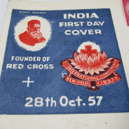 Lot of 4 Red Cross First Day Covers posted India to South Africa
