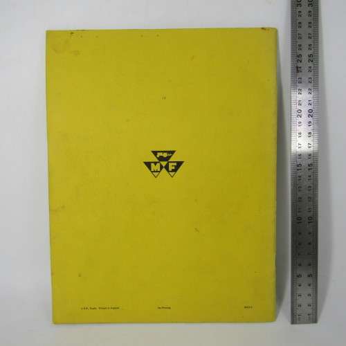 Massey-Ferguson 65s tractor operator instruction book