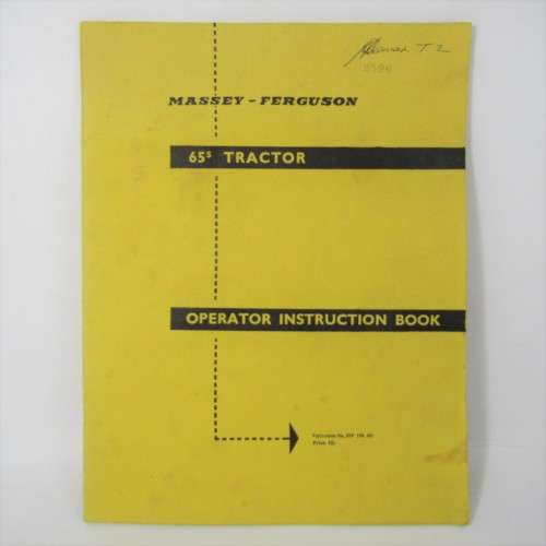 Massey-Ferguson 65s tractor operator instruction book