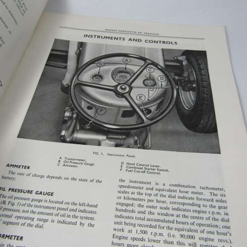 Massey-Ferguson 65s tractor operator instruction book