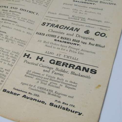 July 1922 copy of the Rhodesia Church magazine