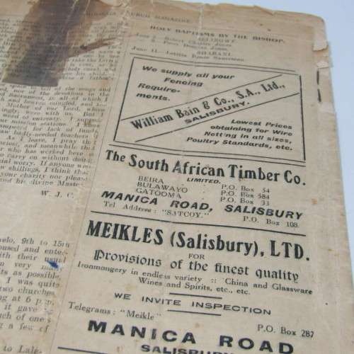 July 1922 copy of the Rhodesia Church magazine