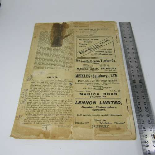 July 1922 copy of the Rhodesia Church magazine