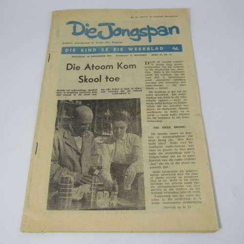Die Jongspan Afrikaanse Nuusblad - 10 November 1958