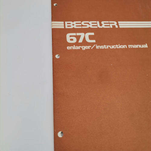 Beseler 67 C enlarger booklet