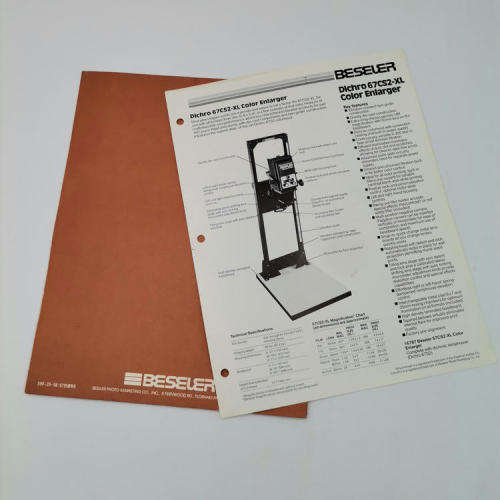 Beseler 67 C enlarger booklet