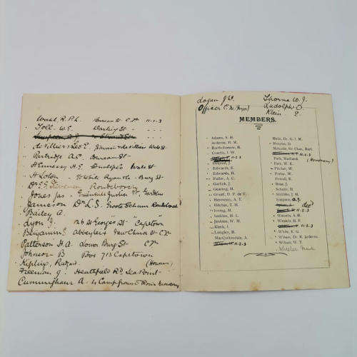 Original early 1900`s rules of the Automotive Club of South Africa