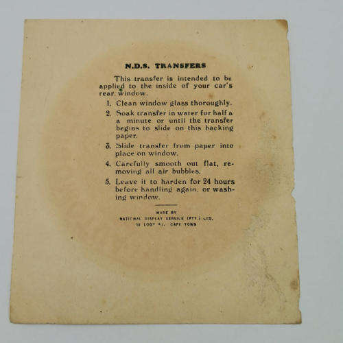 Original unused Amateur Automobile Racing Club SA licence disk holder - motoring history