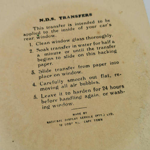 Original unused Amateur Automobile Racing Club SA licence disk holder - motoring history