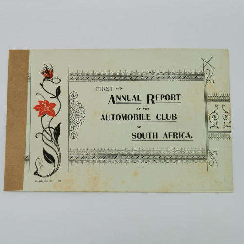 First Annual report of the Automobile club of South Africa - 1902 - corner fixed