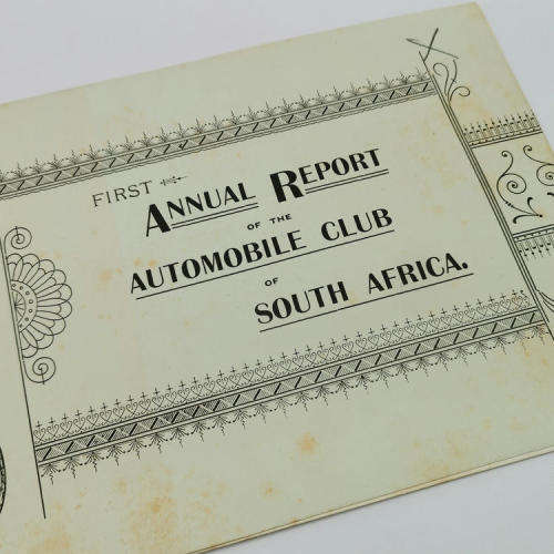 First Annual report of the Automobile club of South Africa - 1902 - corner fixed
