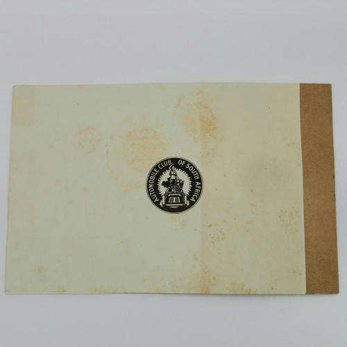 First Annual report of the Automobile club of South Africa - 1902 - corner fixed