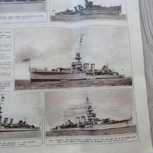 British Warships - The Royal Navy book published by the Illustrated London news - some damage