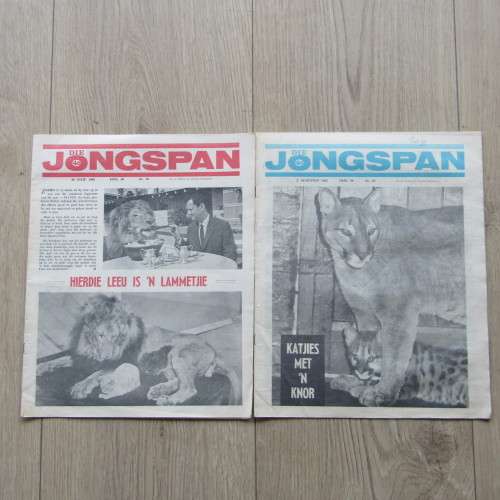 Die Jongspan Afrikaanse nuusblad - lot of 18 items (no. 23 to 30) - 25 July 1965 to 13 Sept 1965