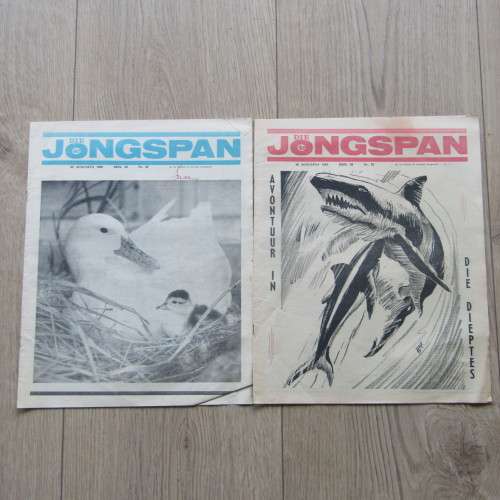 Die Jongspan Afrikaanse nuusblad - lot of 18 items (no. 23 to 30) - 25 July 1965 to 13 Sept 1965