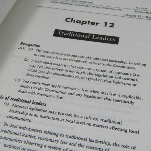 1996 Government Gazette with the new constitution of South Africa