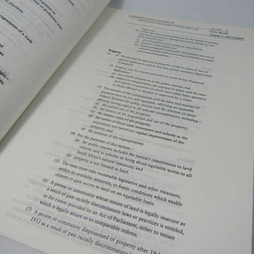 1996 Government Gazette with the new constitution of South Africa