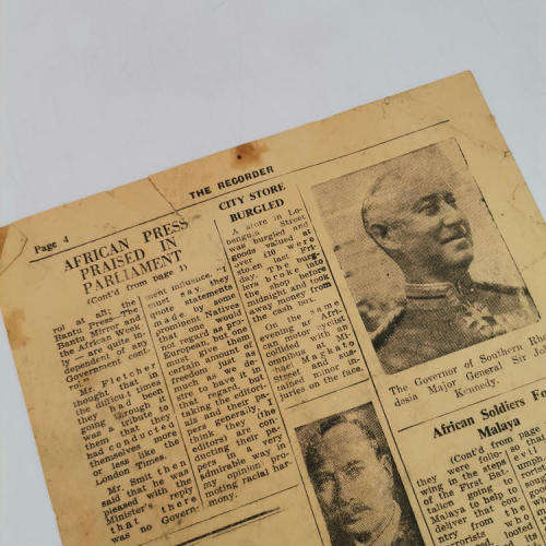 1953 Copy of The Recorder for ` Modern Africans `