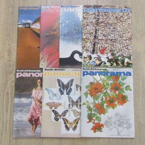 Lot of 7 Suid Afrikaanse Panorama books - 1976 to 1979 - Afrikaans and English