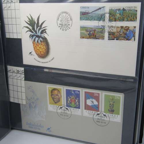 First Day Covers album with more than 100 covers and Sheets - Venda, Transkei and more