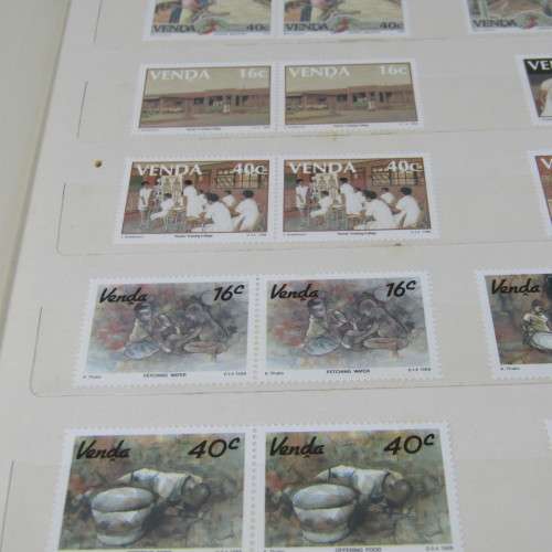Album with about 400 stamps of Venda - includes the album