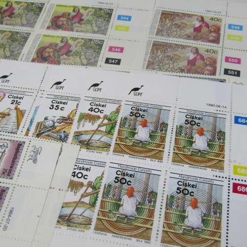 Stamp album with control blocks and mint stamps - South Africa, Ciskei - more than 1500 stamps