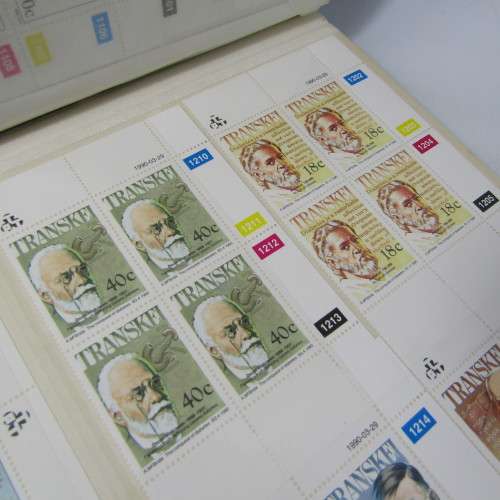 Stamp album with almost 1000 mint stamps of Transkei