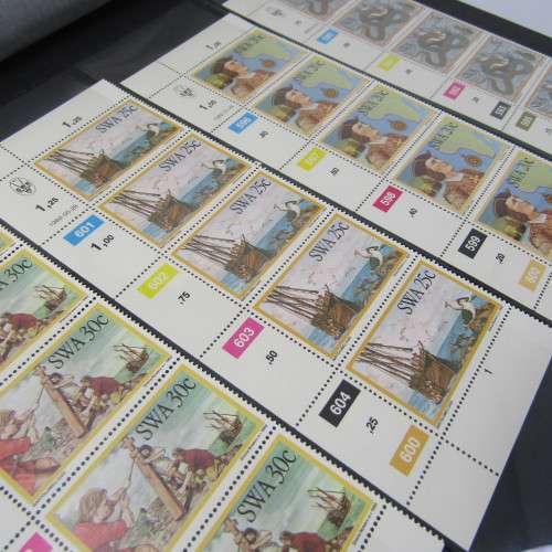Stamp album with over 400 mint stamps of Transkei, Venda, SWA, SA, Bophuthatswana
