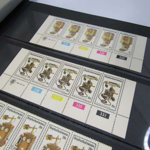 Stamp album with over 400 mint stamps of Transkei, Venda, SWA, SA, Bophuthatswana