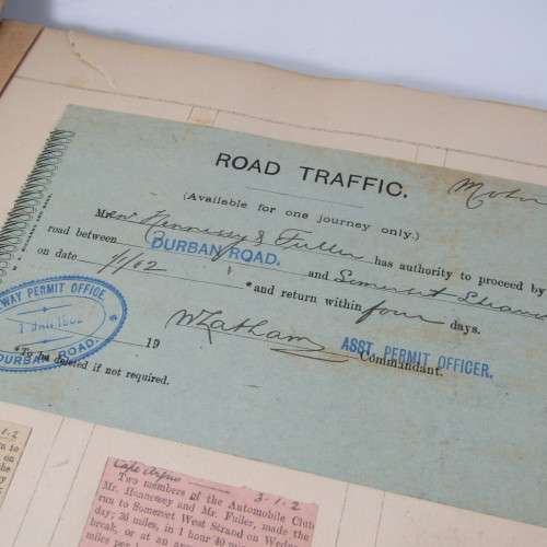 Motoring History - newspaper clipping history of Automotive related events and happenings in SA 1901