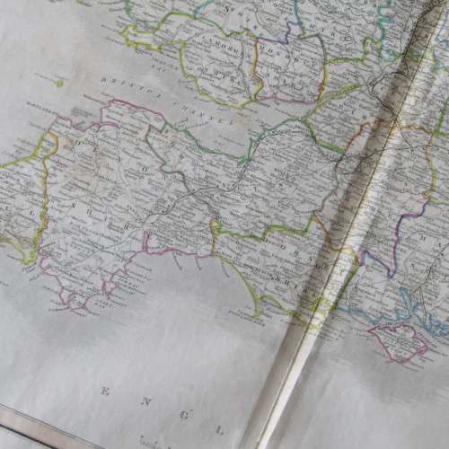 Original 1830`s map of England with all the Railways published WM. Lizars, Edinburgh - 2 piece map