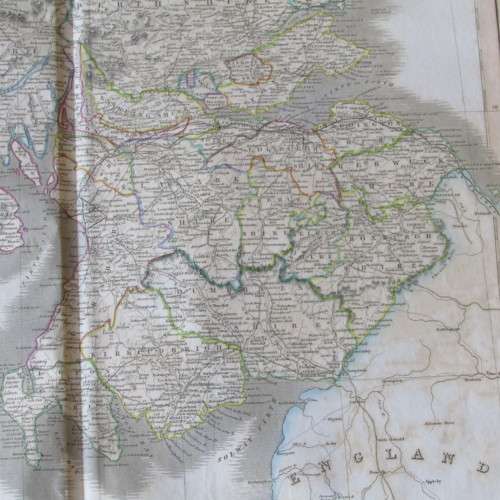 Original 1830`s map of Scotland with all the Railways published WM. Lizars, Edinburgh - 2 piece map