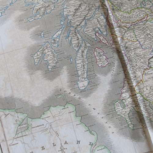 Original 1830`s map of Scotland with all the Railways published WM. Lizars, Edinburgh - 2 piece map