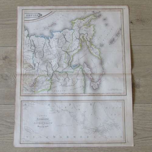 Original 1830`s map of Russian Empire published WM. Lizars, Edinburgh - 2 piece map