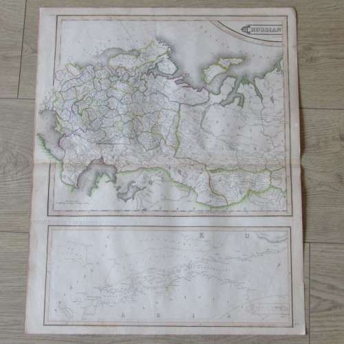 Original 1830`s map of Russian Empire published WM. Lizars, Edinburgh - 2 piece map