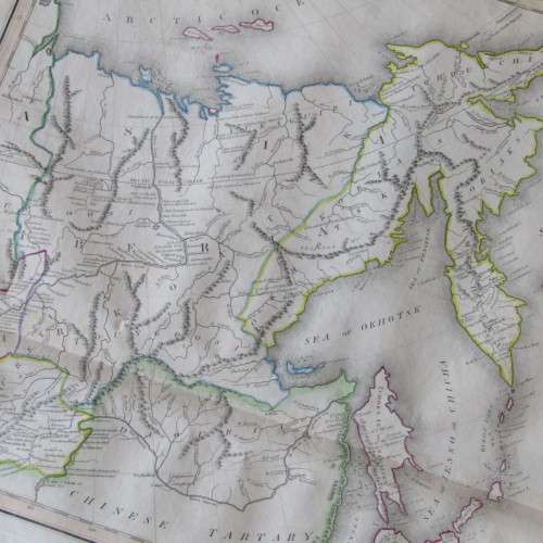 Original 1830`s map of Russian Empire published WM. Lizars, Edinburgh - 2 piece map