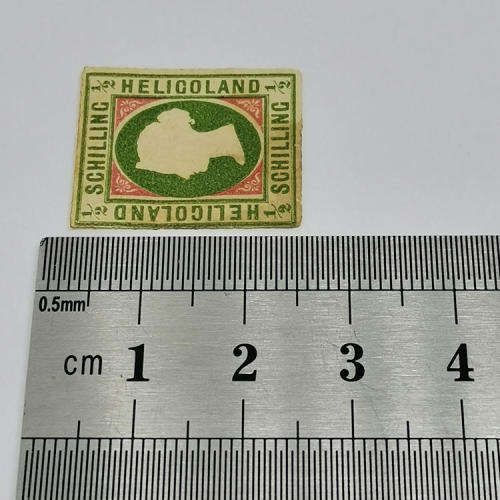 Heligoland ½ Schilling mint stamp - SG 1 - rouletted - book value R15000